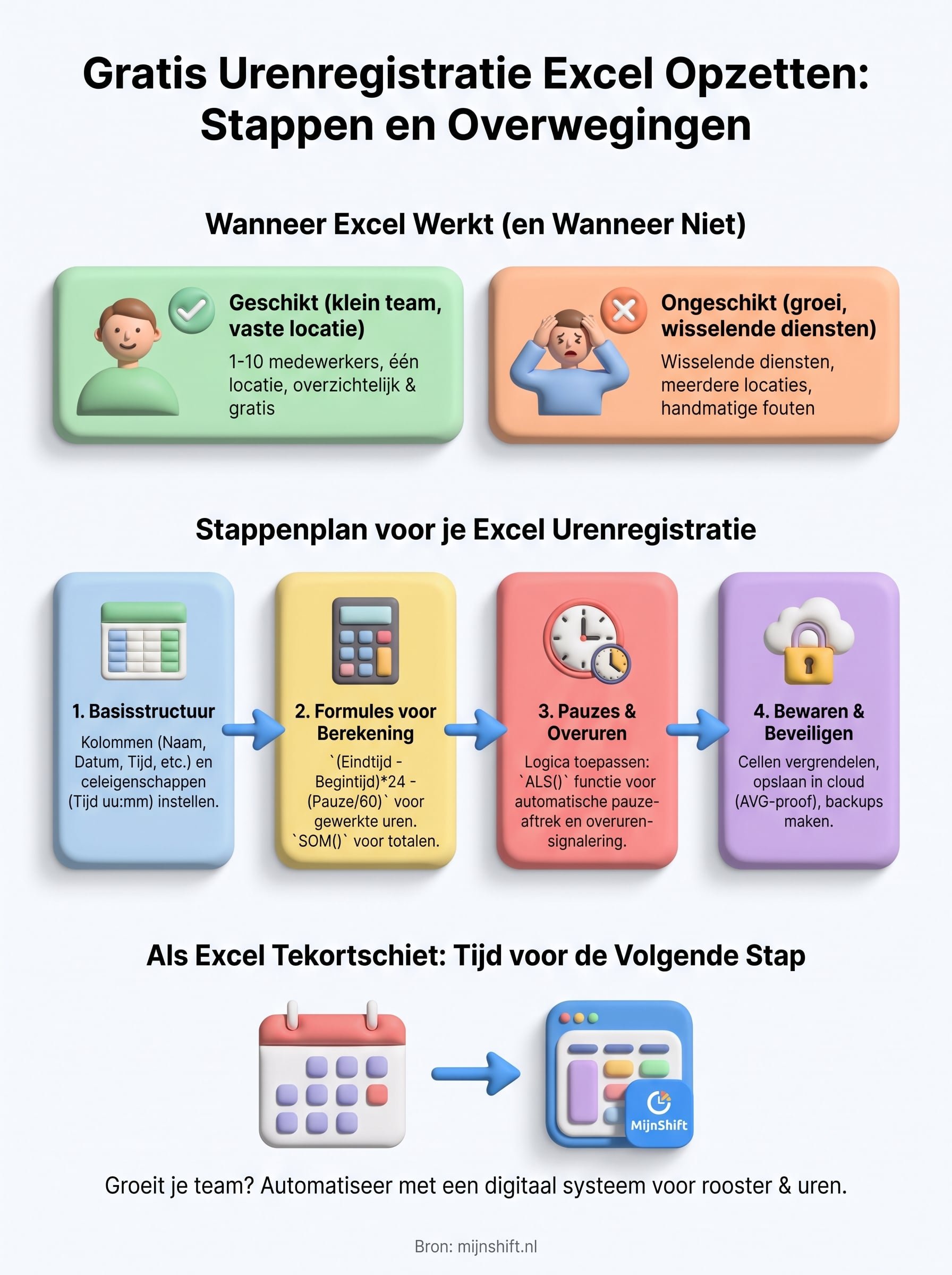 urenregistratie excel infographic