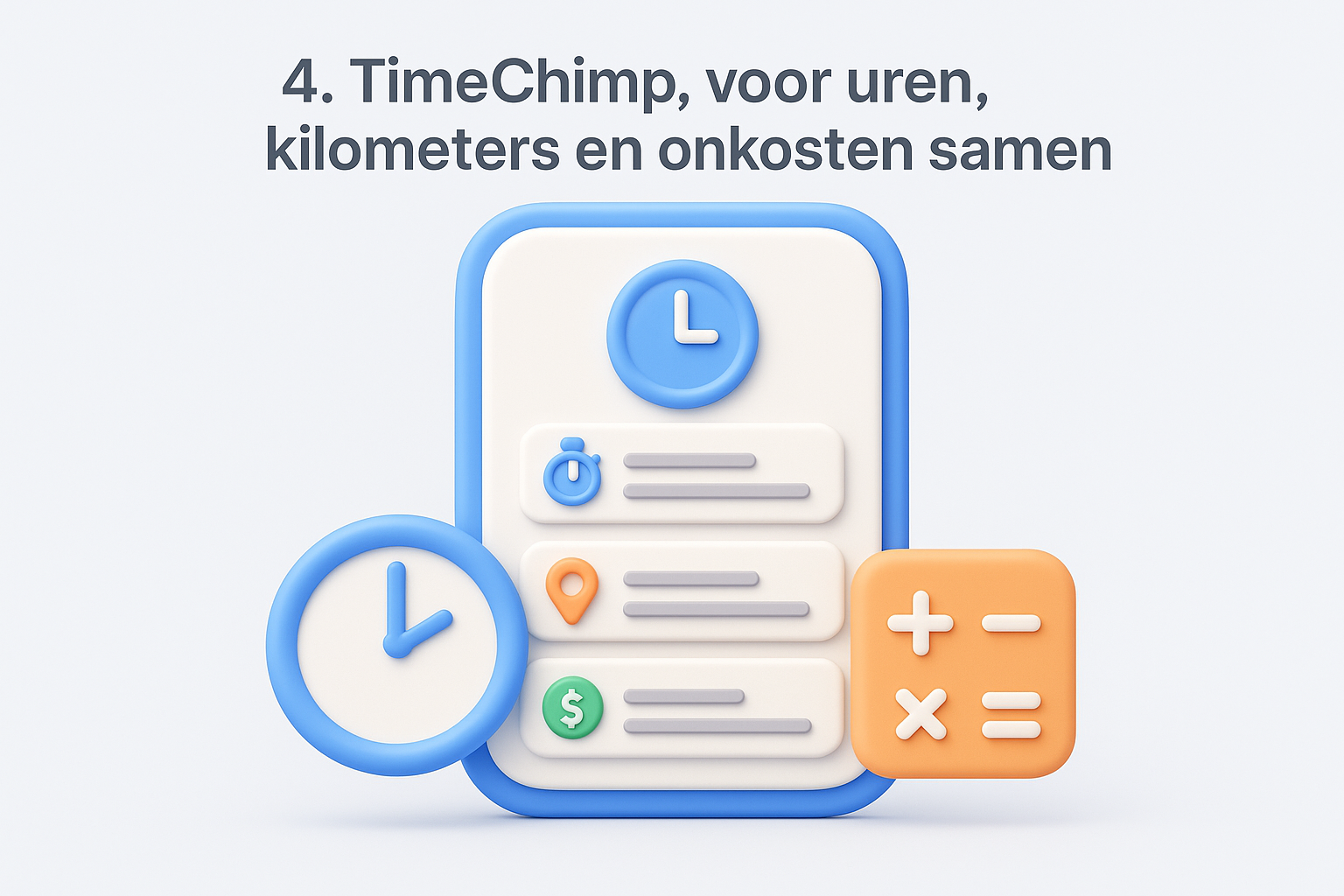 4. TimeChimp, voor uren, kilometers en onkosten samen